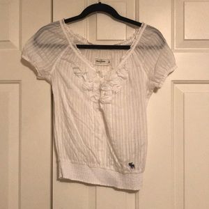 Pretty A&F White Blouse